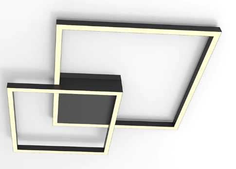 PLAFON LAZO 45X4535X35 CALIDO 3000K 60W NEGRO