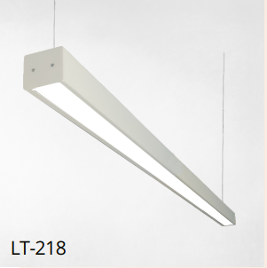 LISTON INDULAR SUSPENDIDO 2X18W RECTANGULAR NEGRO LT-218