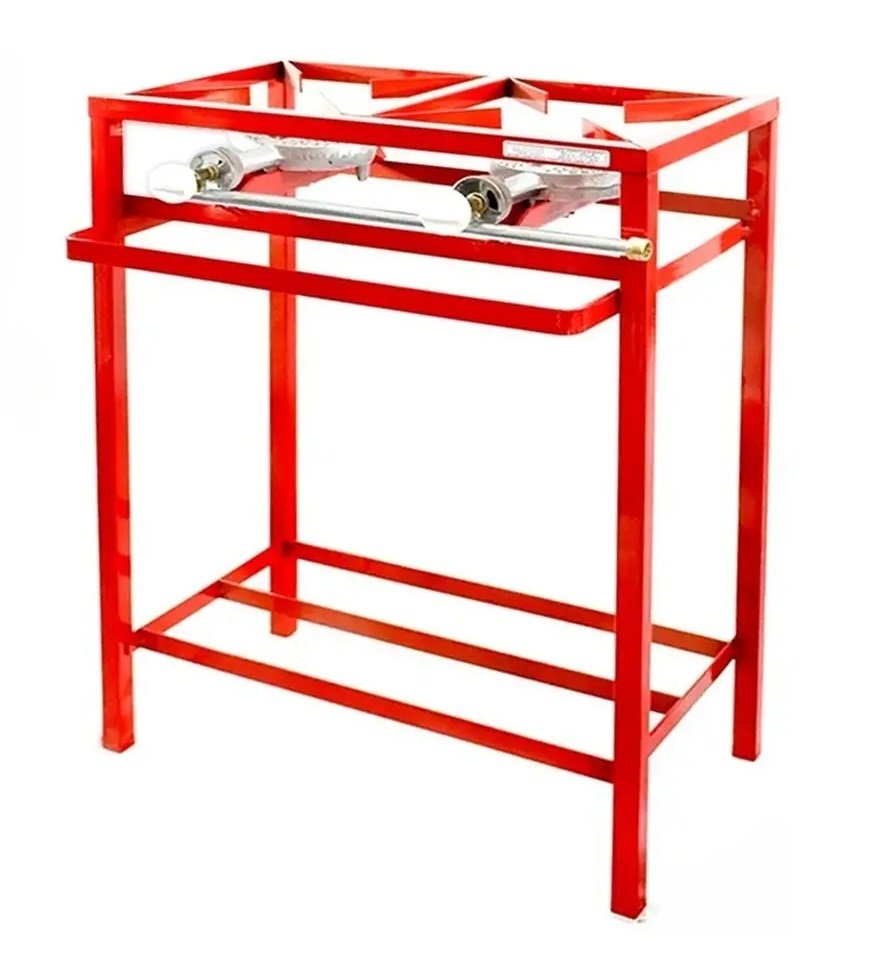 ANAFE INDUSTRIAL FOCO ROJO ALTO DOBLE 80CM H/ALUM