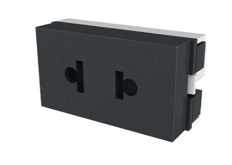 TOMACORRIENTE BIPOLAR 250/125Vca10/15A NEGRO PLATINUM