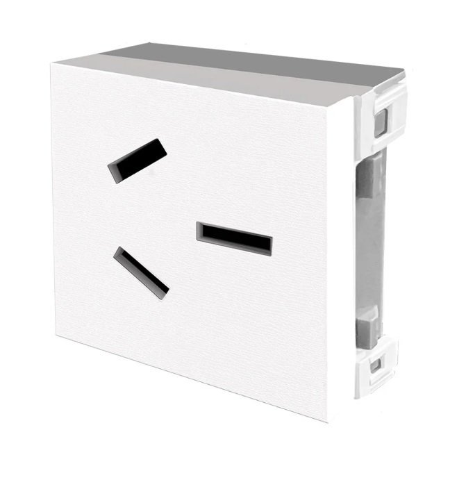 MODULO TOMA 20A (2 MODULOS) PLATINUM BLANCO