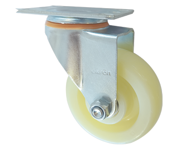 RUEDA MARFIL PP  50mm BASE GIRATORIA