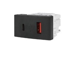 MODULO USB  USB C RAPIDO NEGRO KALOP