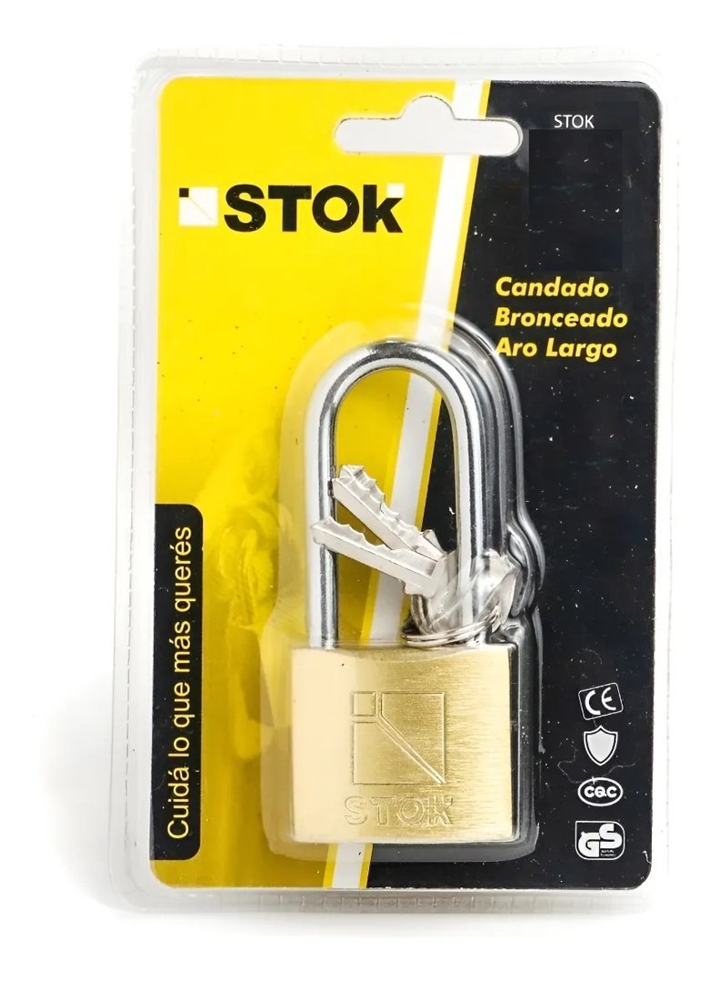 CANDADO BRONCEADO STOK 32MM ARO LARGO
