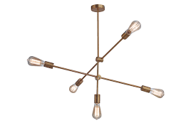 COLGANTE CHRYSO DORADO 5XE27