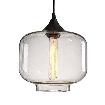 COLGANTE TARYN VIDRIO TRANSPARENTE 1XE27