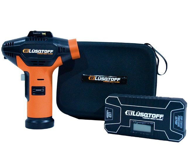 CARGADOR/ARRANCADOR 12000mha + INFLADOR 150psi LUSQTOFF