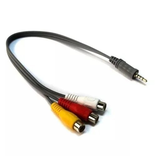 CABLE PLUG 3.5 MACHO 4P A 3 RCA LTA069 0.3MTS