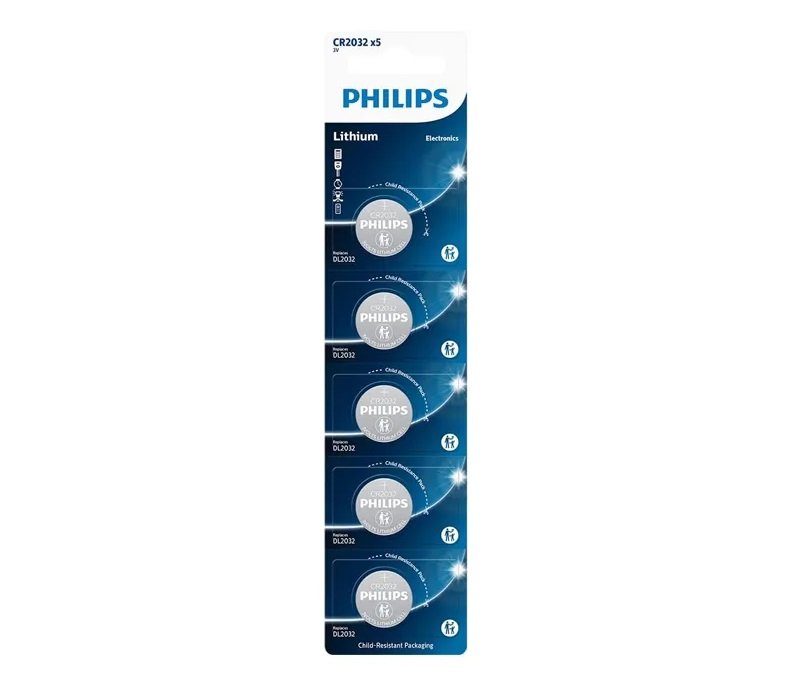 PILA CR-2032 MONEDA PHILIPS LITHIUM
