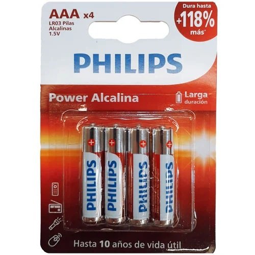 PILA AAA PHILIPS ALCALINA C/U