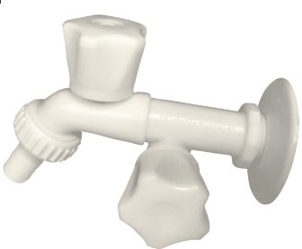 CANILLA DOBLE LAVARROPAS PLASTICA PIETRA