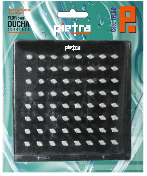 FLOR DUCHA ACERO DP-2035 10 CUADRADA IFL10C PIETRA