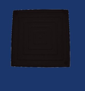 TAPA CIEGA PLASTICA 25X25 NEGRA