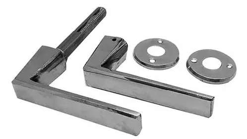 MANIJA BISELADA ALUMINIO PULIDO C/ROSETA CHAPA RIALPA