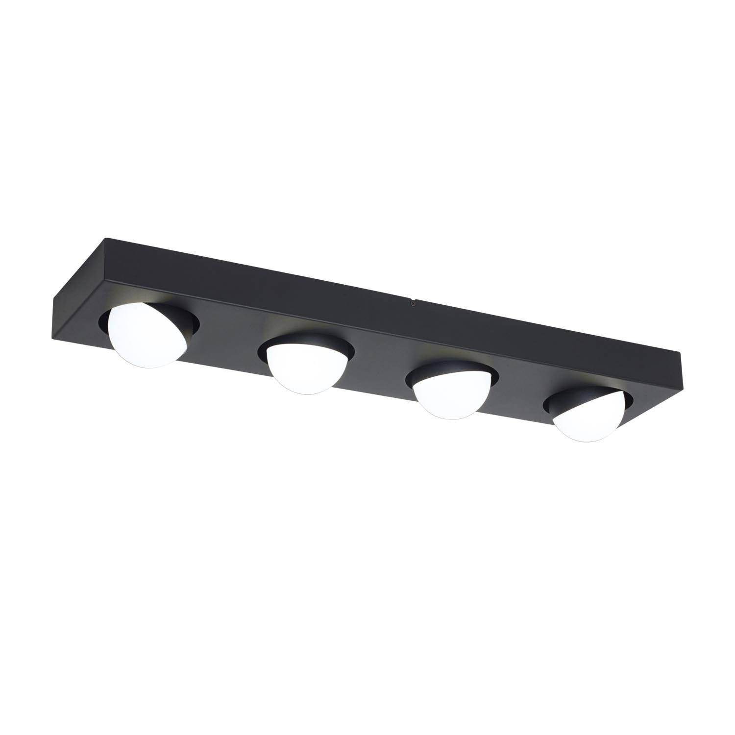 PLAFON LINEAL 4 LUCES LED LIO NEGRO