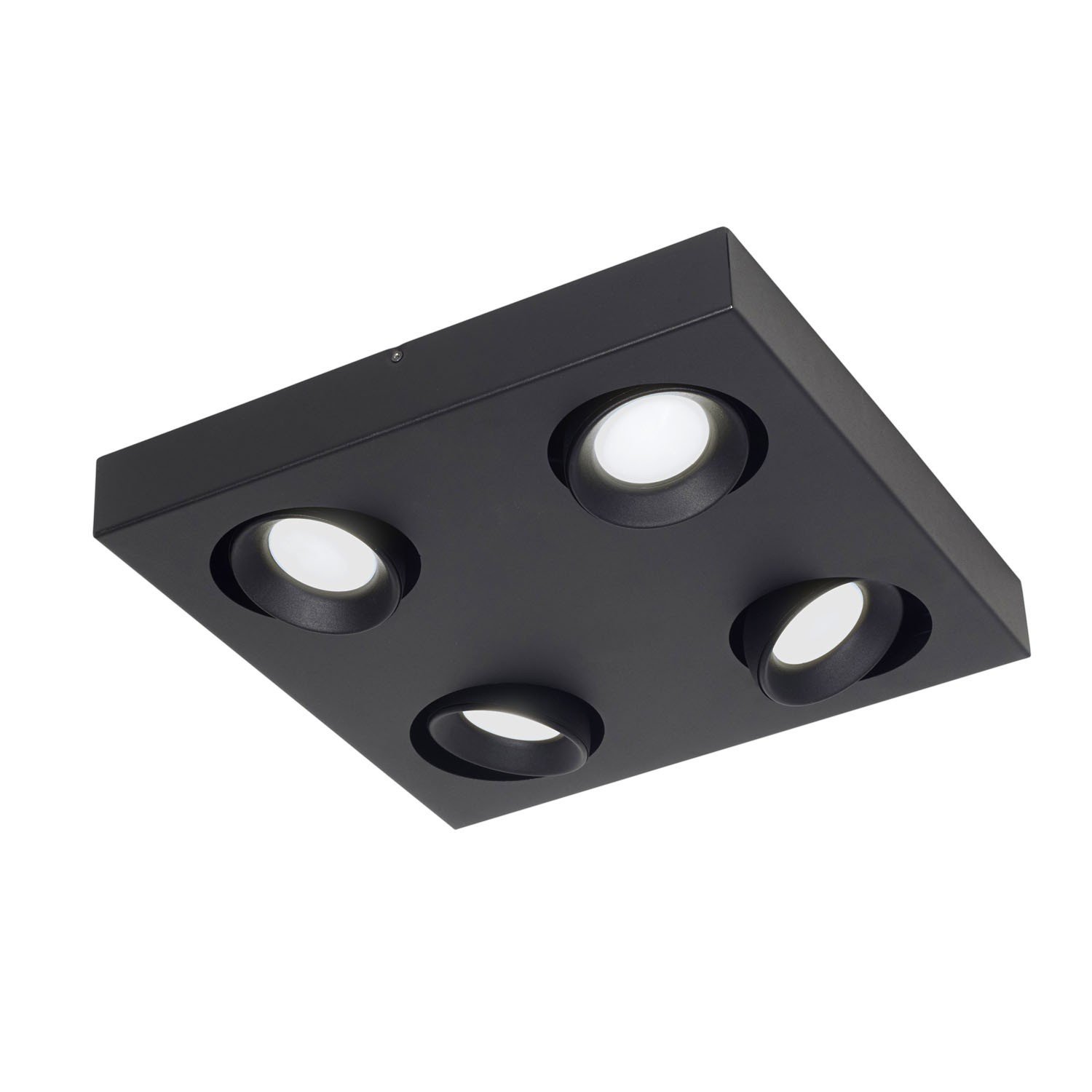 PLAFON CUADRADO MAGNETICO 4 LUCES LED NOA NEGRO
