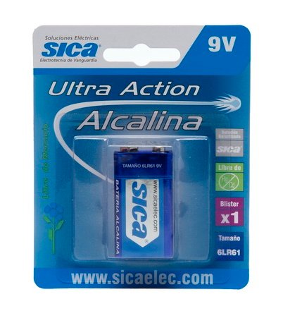 BATERIA SICA 9V ALCALINA