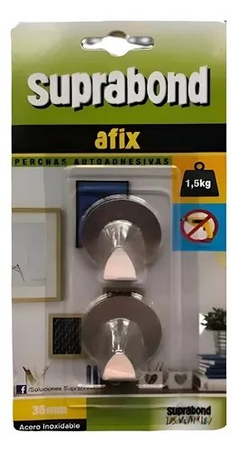 PERCHAS ACERO AUTOADHESIVAS SUPRABOND X 2U CIRCULARES 35MM