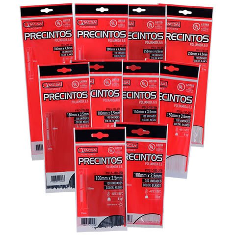 PRECINTOS TACSA 25x48mm NEGRO