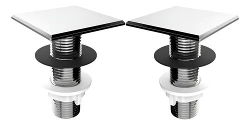 CUBRE AGUJERO CROMADO ABS CUADRADO TG PLAST - 2 UNIDADES