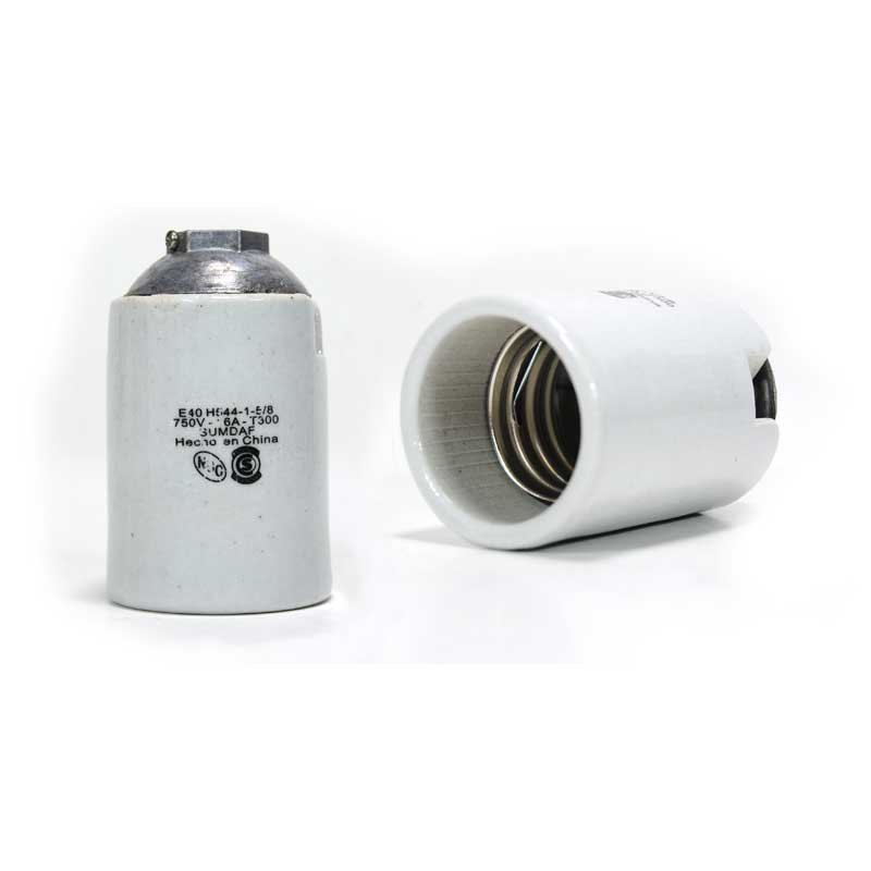 PORTALAMPARA GOLIATH PORCELANA CASQUILLO 5/8 ALUMINIO