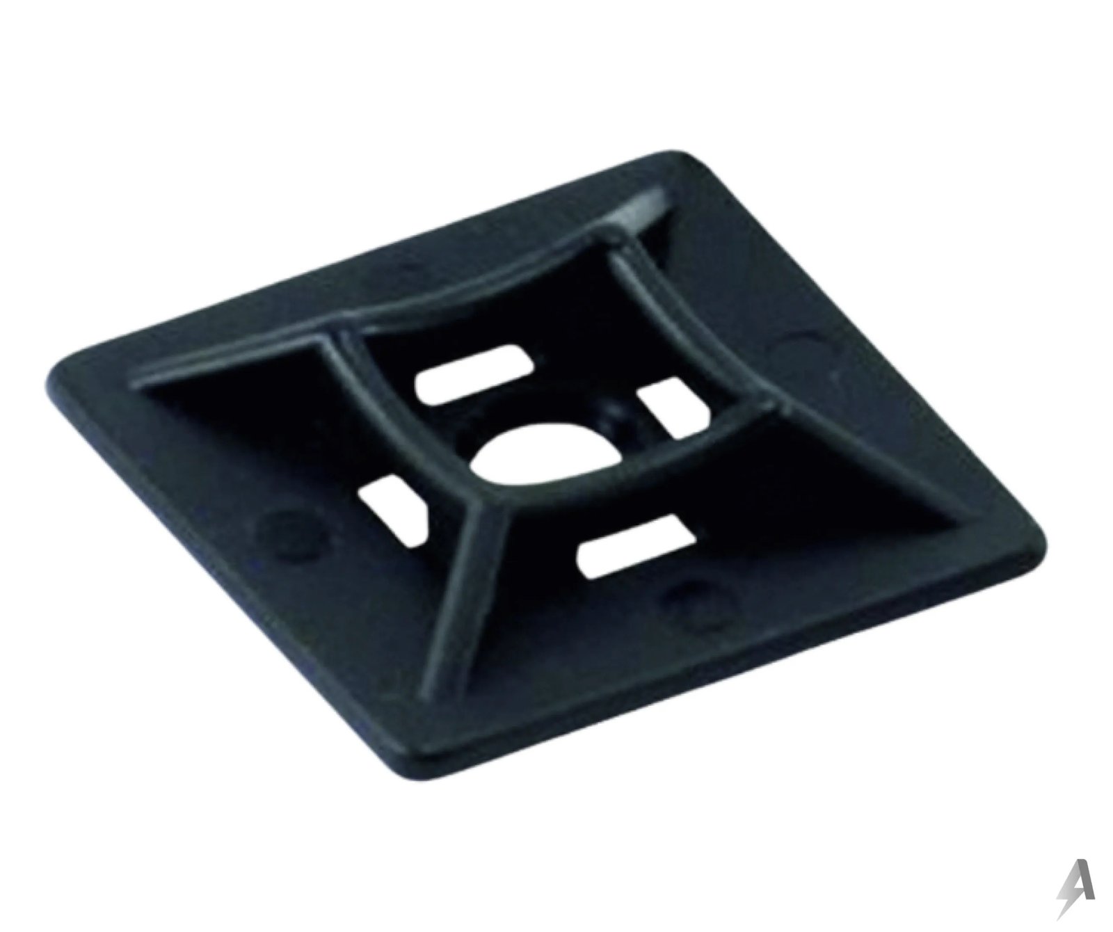 PLACA AUTOADHESIVA P/PRECINTO 28X28MM NEGRA SYPRE