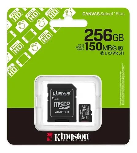 MICRO SD 256GB C10 KINGSTON CANVAS SELECT PLUS G3