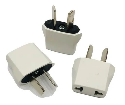 ADAPTADOR AMERICANO 2 A 2 PLANO BLANCO