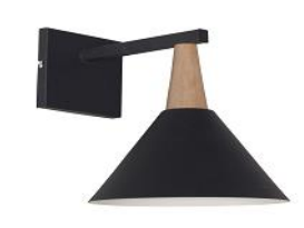 APLIQUE PARED HAYA NEGRO E27