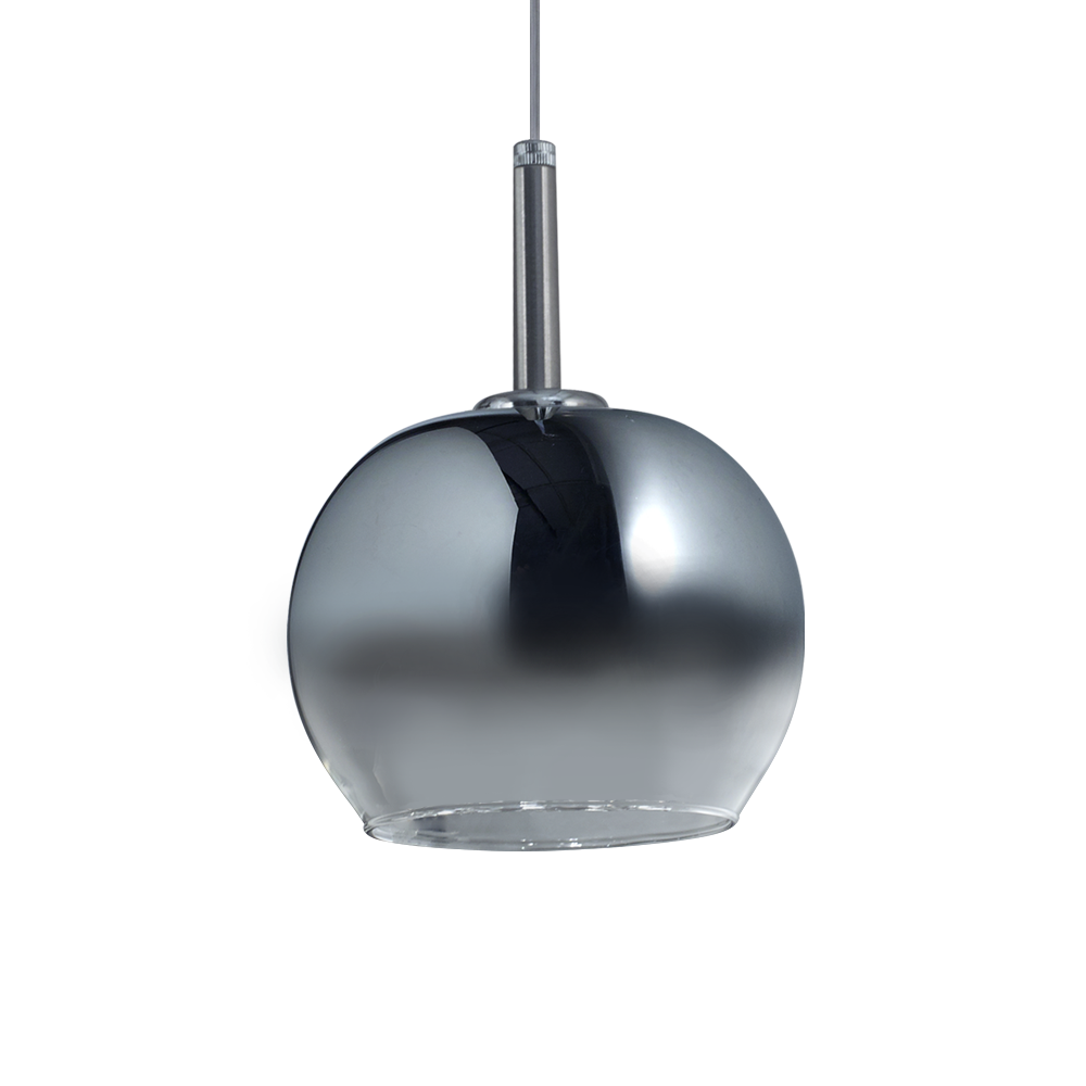COLGANTE ATENAS CROMO DEGRADE 13CM 2 LUCES