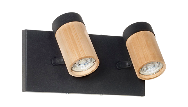 APLIQUE JAPON 2 LUCES GU10 BLANCO-MADERA