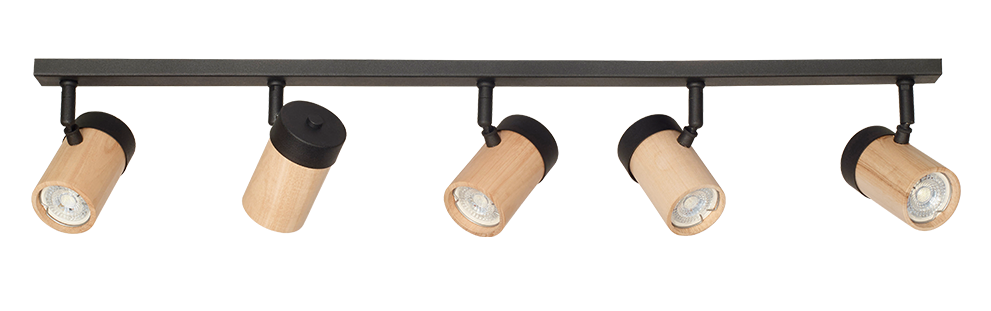 APLIQUE JAPON 5 LUCES GU10 BLANCO-MADERA