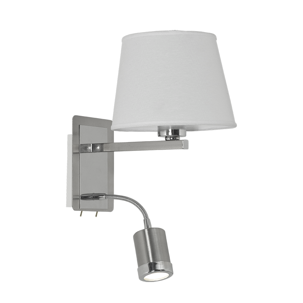 APLIQUE CABECERA NATA PLATIL 2 LUCES C/INTERRUPTOR