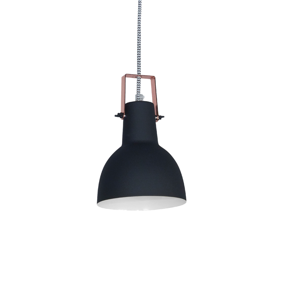 COLGANTE NORUEGA 1 LUZ NEGRO E27