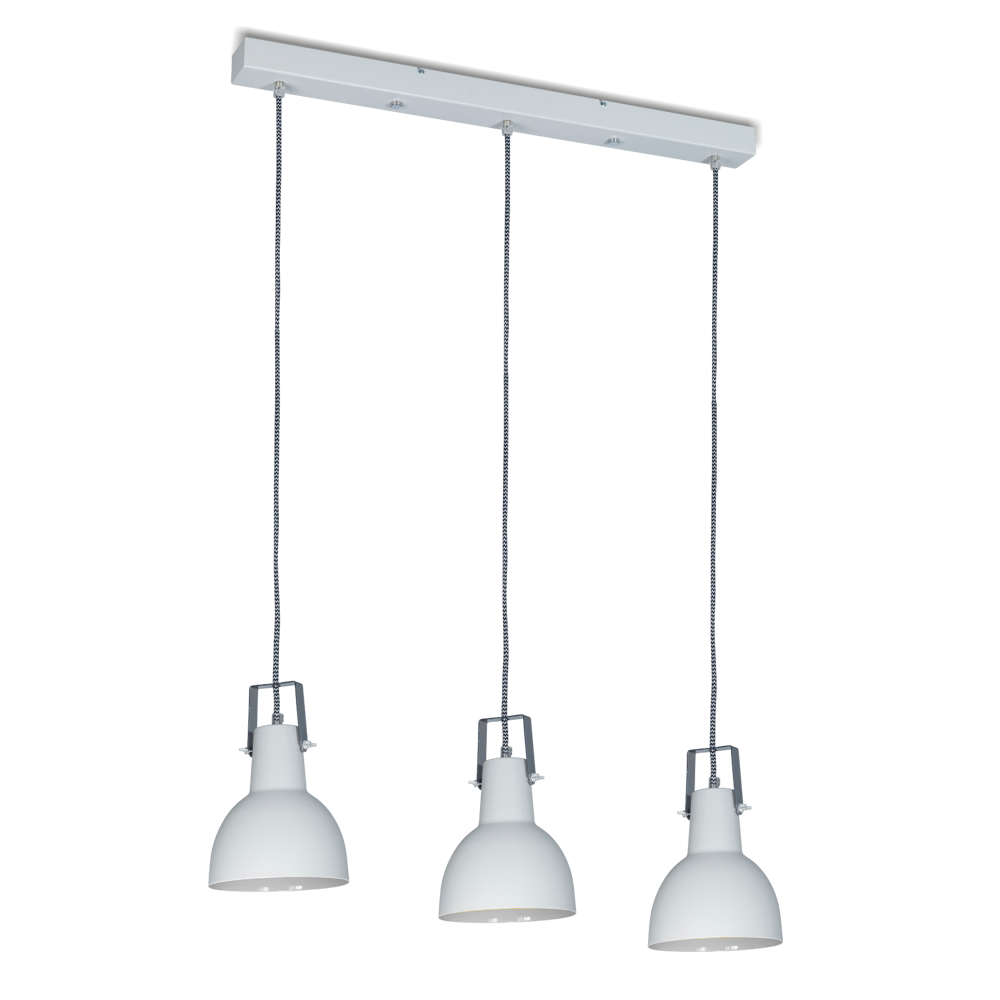 COLGANTE NORUEGA 3 LUCES NEGRO C/CROMO