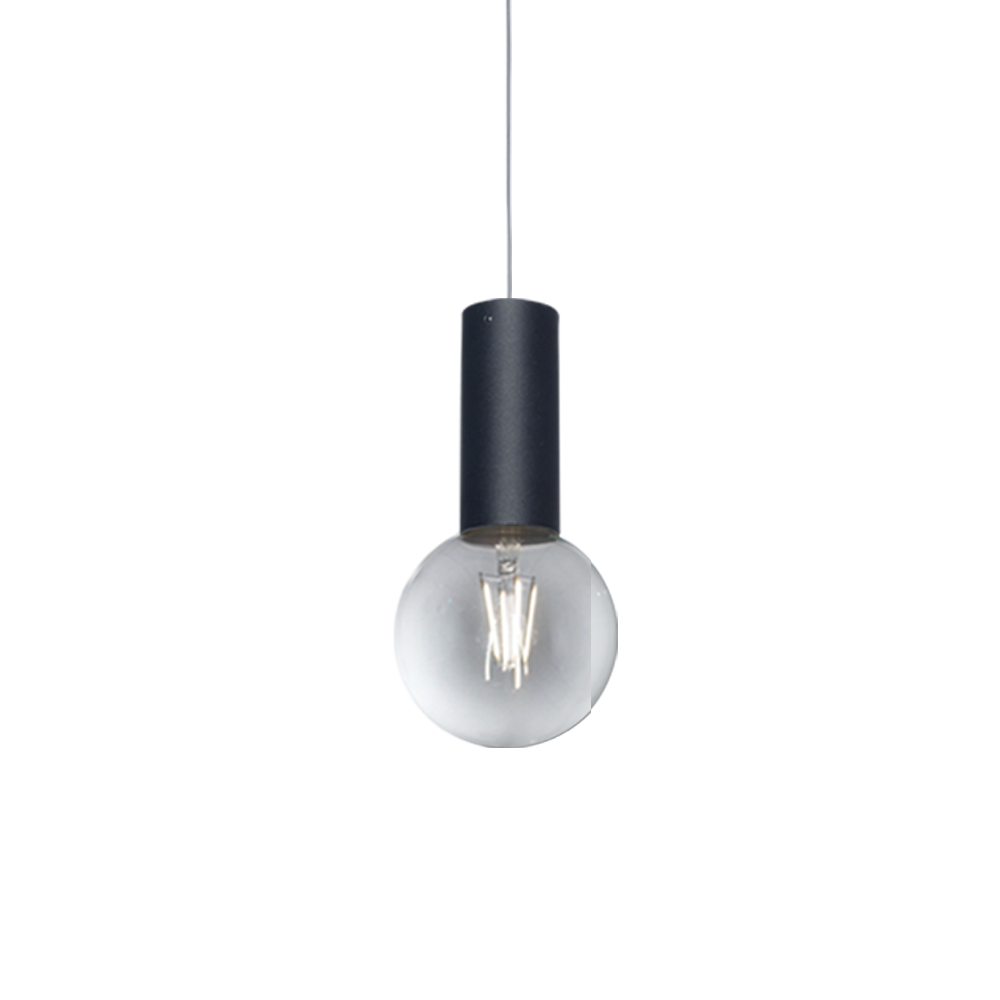 COLGANTE TUBE 15CM NEGRO MATE
