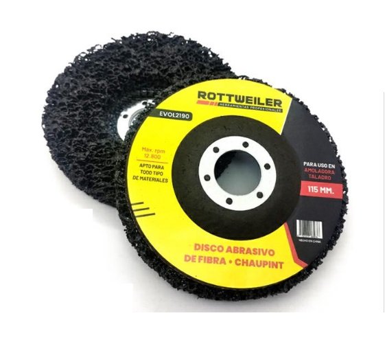 DISCO ABRASIVO FIBRA GRUESA 115 MM ROTTWEILER