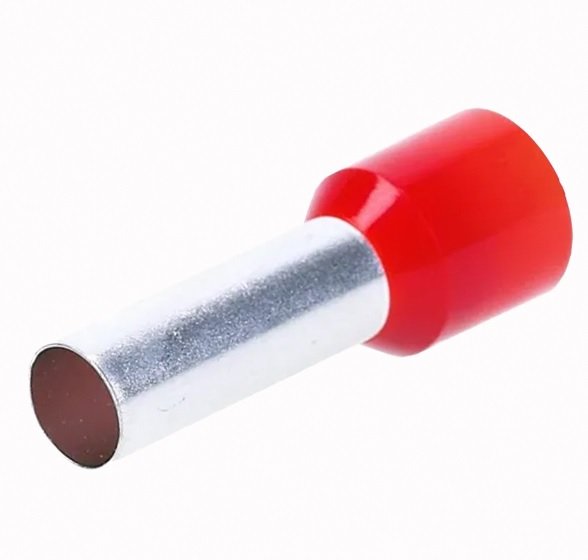 TERMINAL TUBULAR 16MM2 AISLADOS ROJO
